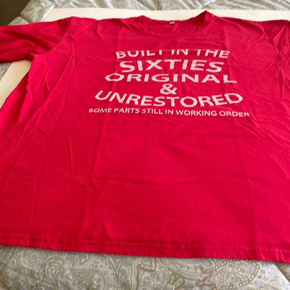 Men’s Graphic Tee Short Sleeve 100% Cotton Red
